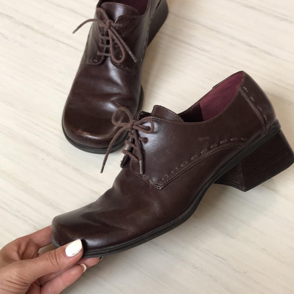 Ea Flexo brown leather shoe Size 7 - Picture 2 of 9
